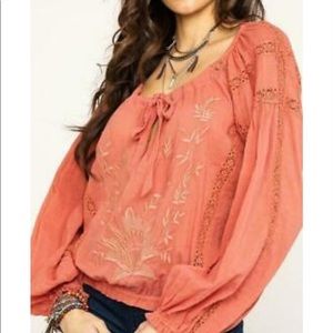 Free People Boho Blouse Athena